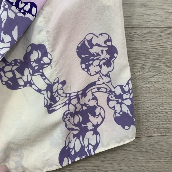 Diane Von Furstenberg Silk Floral Print Blouse - Picture 11 of 13